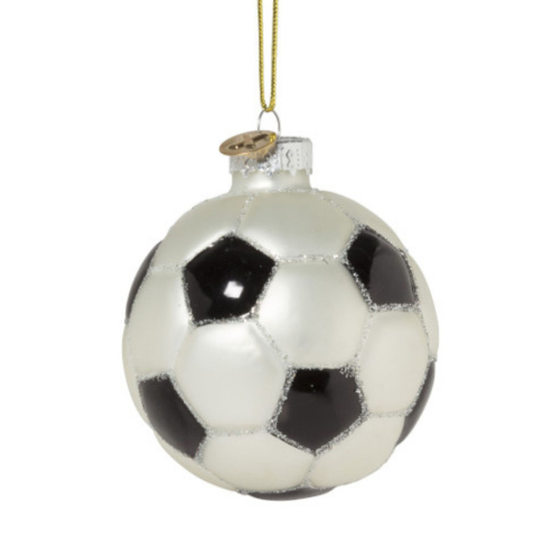 Kersthanger voetbal - glas - ø6.3 cm